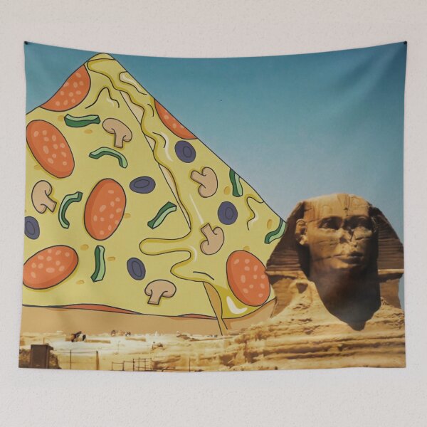 Item preview, Pizza pyramid in Egypt - Photography and illustration designed and sold by Firandi.