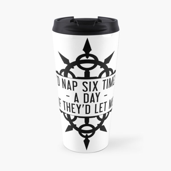 Six Times a Day - Black Travel Coffee Mug