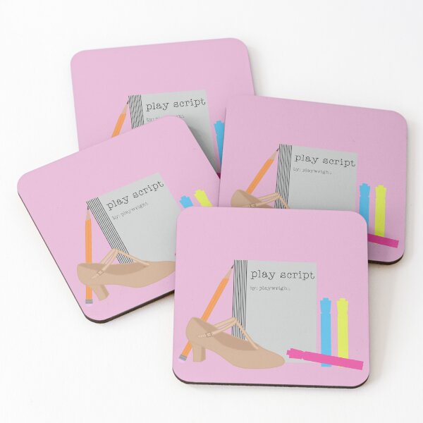 Item preview, theatre rehearsal essentials pink background designed and sold by Ella's  Doodles And Designs.