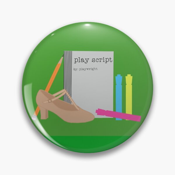 Item preview, theatre rehearsal essentials bright green background designed and sold by Ella's  Doodles And Designs.