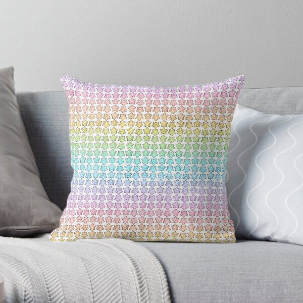 Rainbow Starfish Throw Pillow