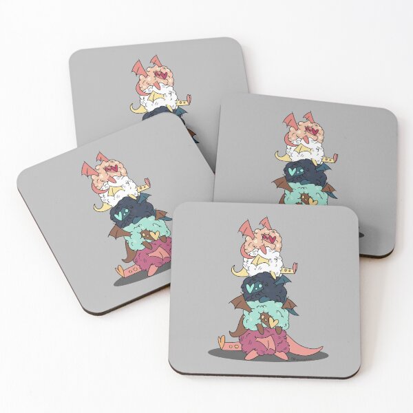 Item preview, Stack of Fluffs :: Dragons and Dinosaurs designed and sold by Platinumfrog.