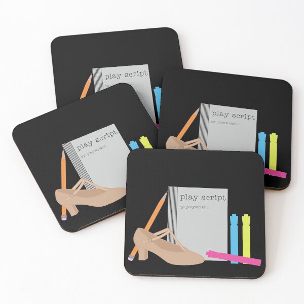 Item preview, theatre rehearsal essentials black background designed and sold by Ella's  Doodles And Designs.