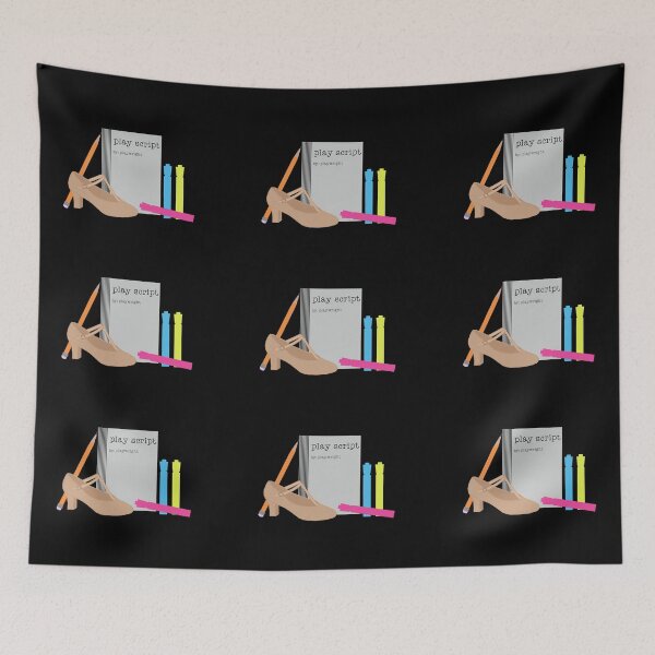 Item preview, theatre rehearsal essentials black background designed and sold by Ella's  Doodles And Designs.