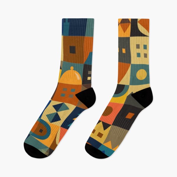 Item preview, Retro Houses Geometric Pattern Designs designed and sold by Memituss.