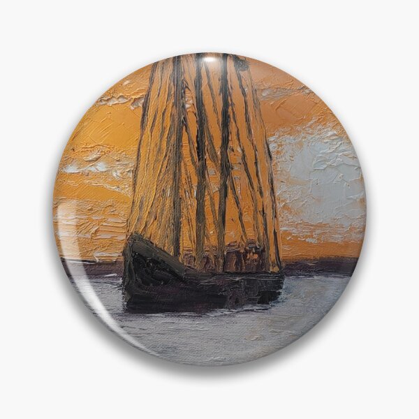 Item preview, Sunset voyage oil painting by Tabitha Kremesec designed and sold by Tabitha Kremesec.
