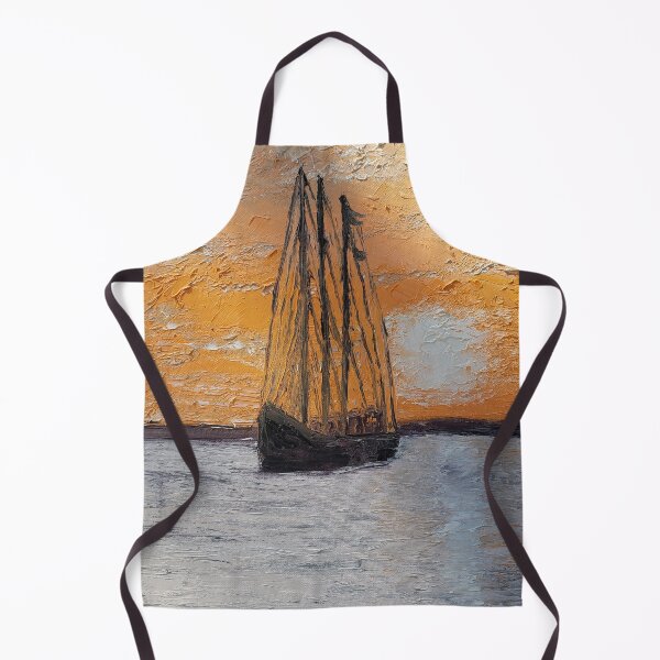 Item preview, Sunset voyage oil painting by Tabitha Kremesec designed and sold by Tabitha Kremesec.