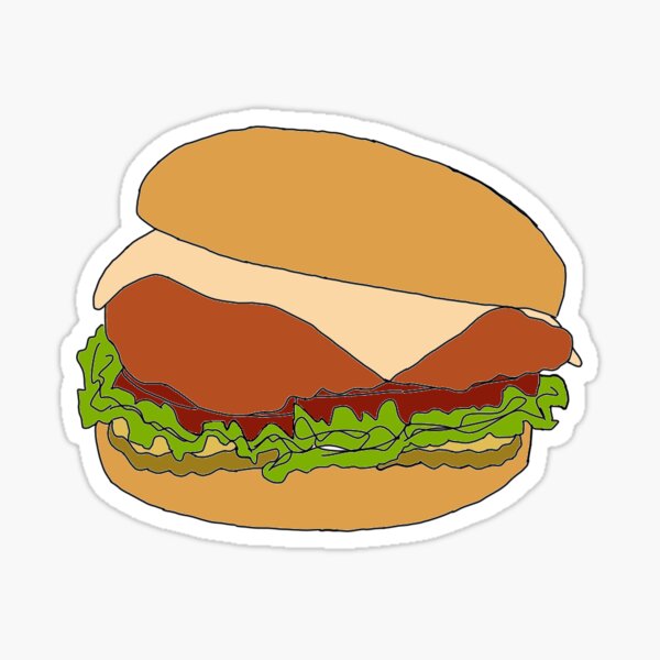 Chick-fil-A Deluxe Chicken Sandwich doodle" Sticker for Sale by  Delaneymaybe | Redbubble