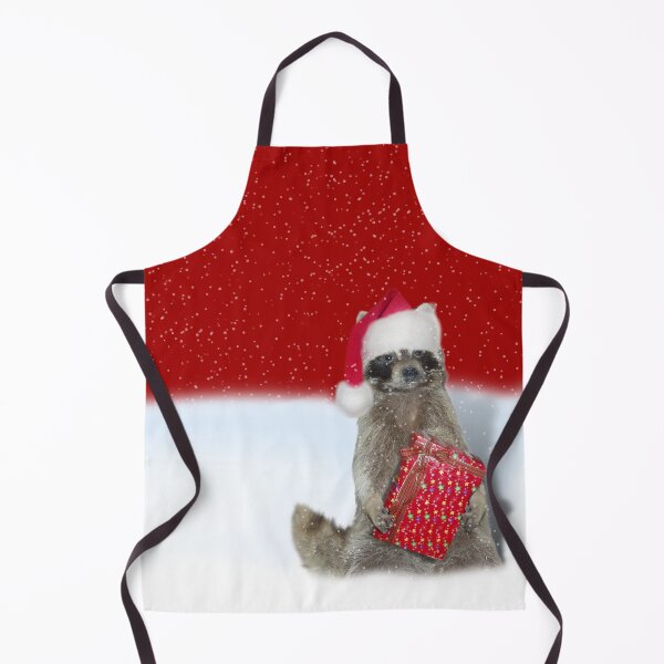 Christmas Bandit Raccoon Apron