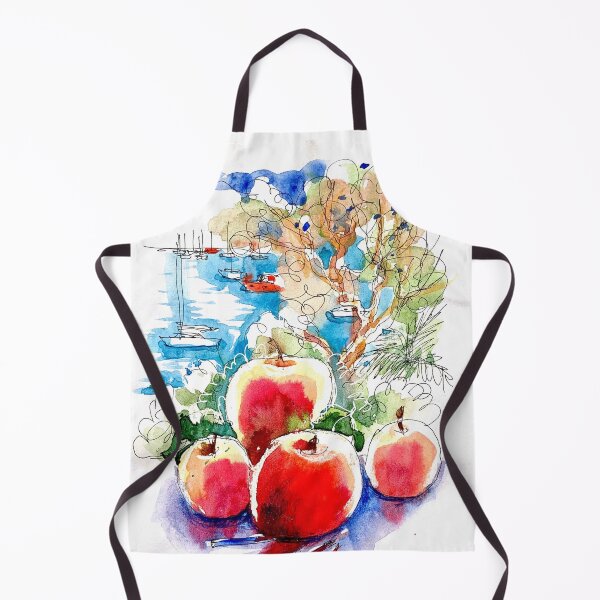 Item preview, Red Apples on the Bay designed and sold by ErinHillStudio.
