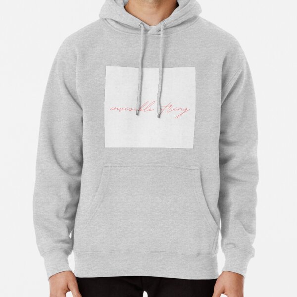 gray hoodie with white strings