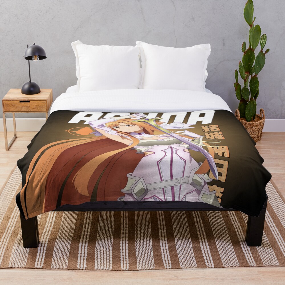 "Sword Art Online Asuna" Throw Blanket by SeanKnows Redbubble