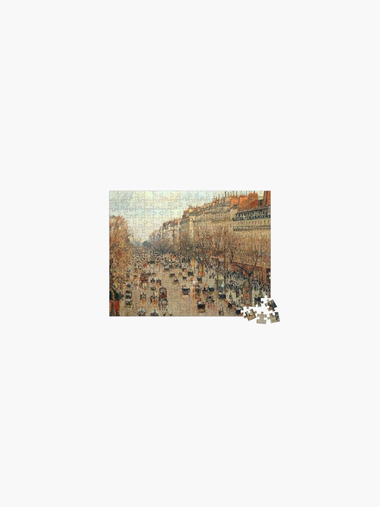 Thumbnail 1 of 2, Jigsaw Puzzle, Camille Pissarro Streets of Paris Jigsaw Puzzle designed and sold by stickersandtees.