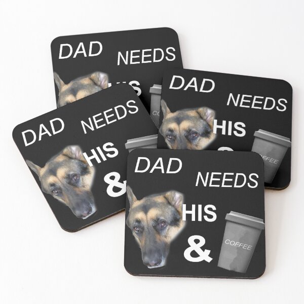 Item preview, Dad needs his german shepherd and coffee designed and sold by glitchman2.