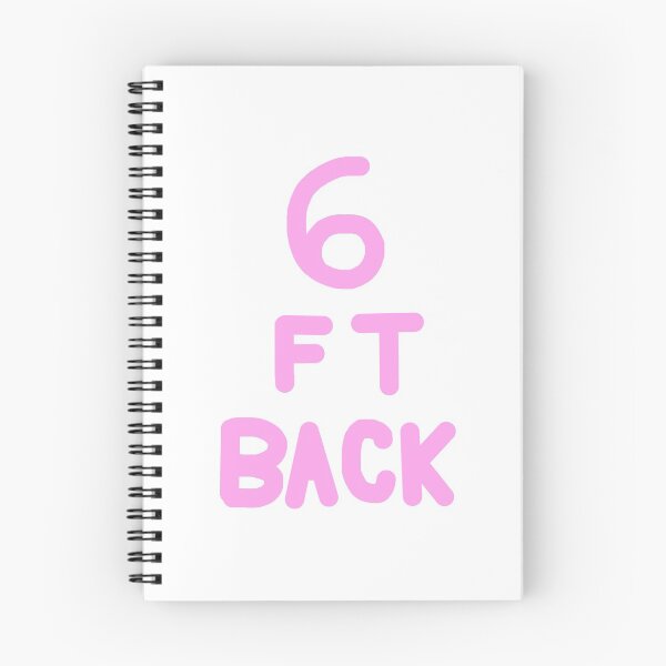 Item preview, 6 Feet Back Pink on White designed and sold by Rocket-To-Pluto.