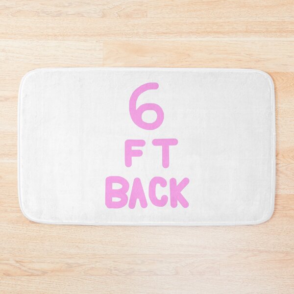 Item preview, 6 Feet Back Pink on White designed and sold by Rocket-To-Pluto.