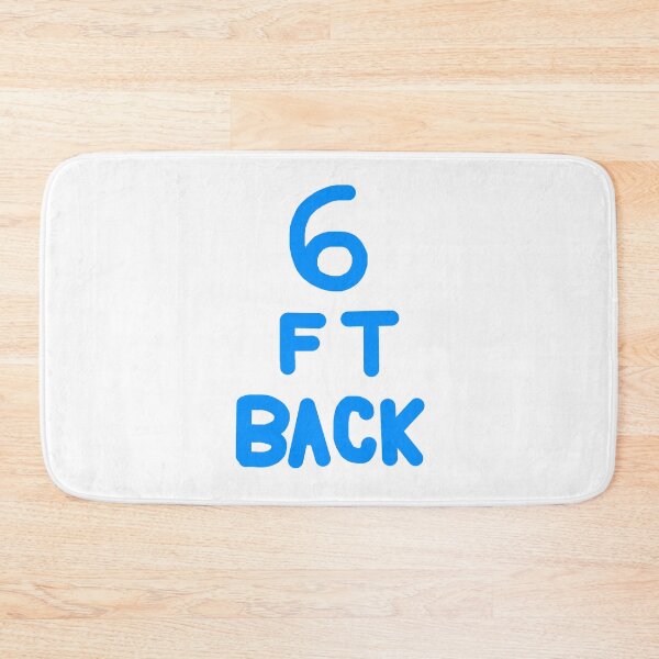 Item preview, 6 Feet Back Blue on White designed and sold by Rocket-To-Pluto.