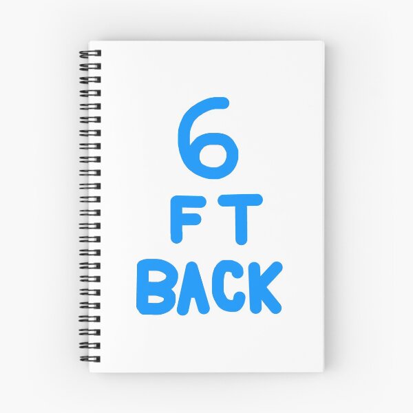 Item preview, 6 Feet Back Blue on White designed and sold by Rocket-To-Pluto.
