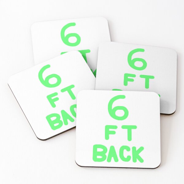 Item preview, 6 Feet Back in Green on White designed and sold by Rocket-To-Pluto.