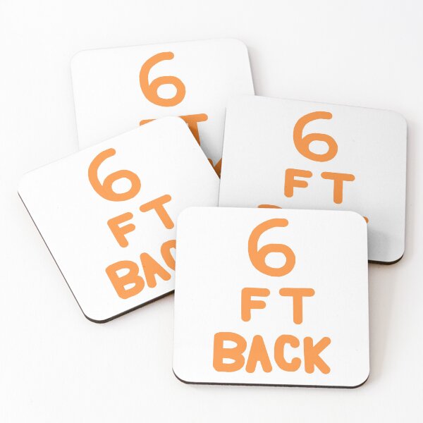 Item preview, 6 Feet Back in Orange on White designed and sold by Rocket-To-Pluto.