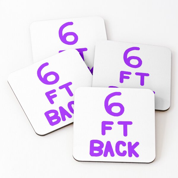 Item preview, 6 Feet Back in Purple on White designed and sold by Rocket-To-Pluto.