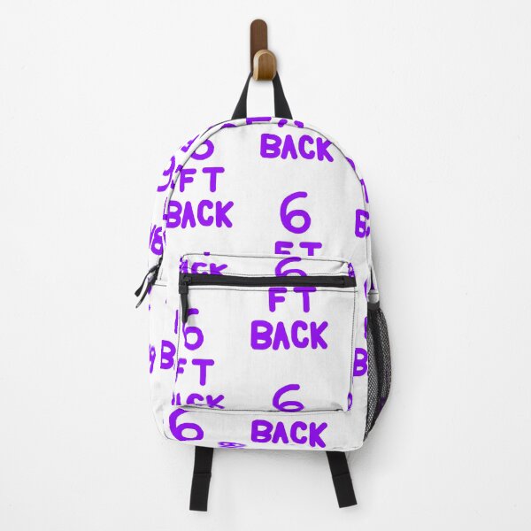Item preview, 6 Feet Back in Purple on White designed and sold by Rocket-To-Pluto.