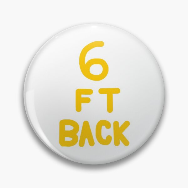 Item preview, 6 Feet Back in Yellow on White designed and sold by Rocket-To-Pluto.