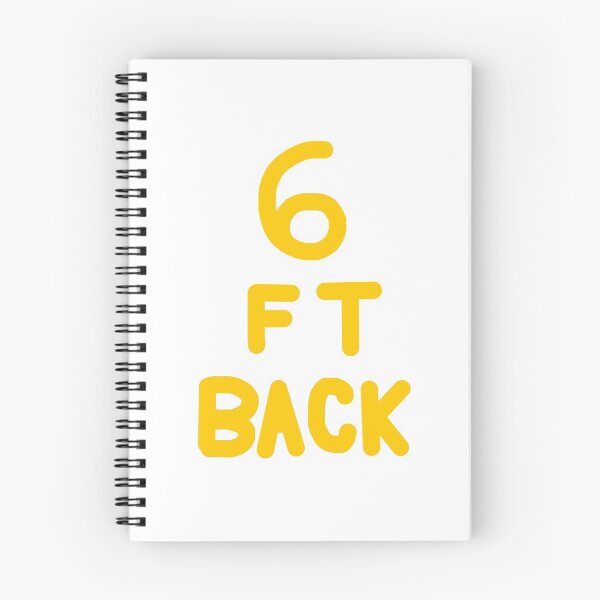 Item preview, 6 Feet Back in Yellow on White designed and sold by Rocket-To-Pluto.