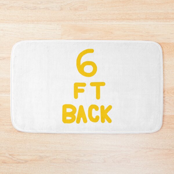 Item preview, 6 Feet Back in Yellow on White designed and sold by Rocket-To-Pluto.