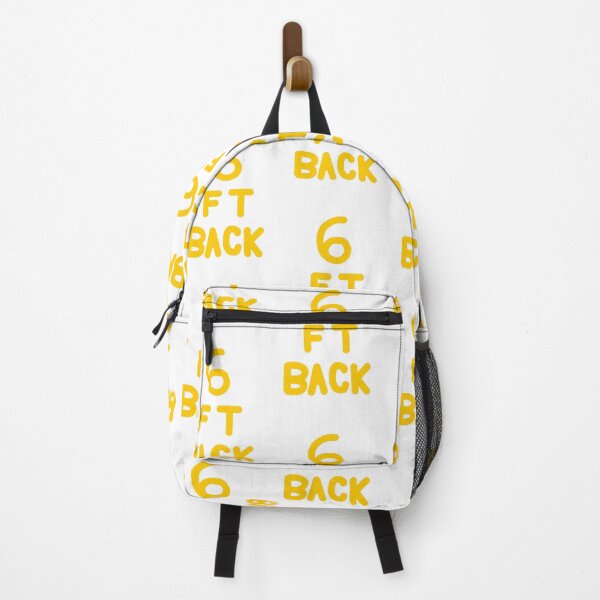 Item preview, 6 Feet Back in Yellow on White designed and sold by Rocket-To-Pluto.