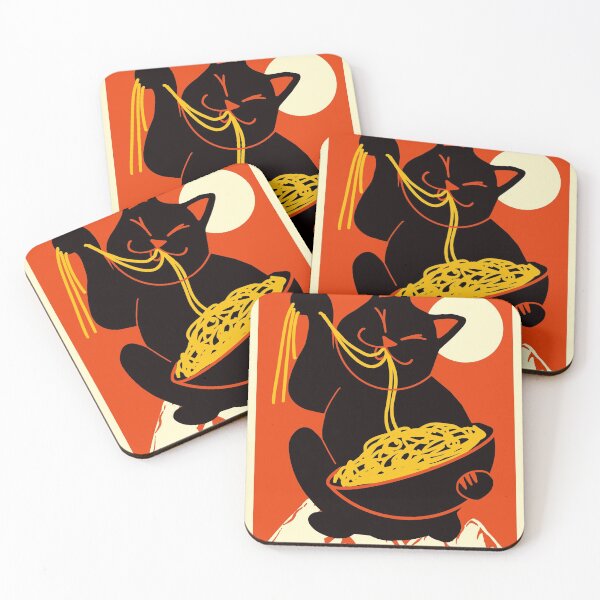 Item preview, Lucky Maneki neko Ramen Japanese Cat designed and sold by Rustic Valley Studio.