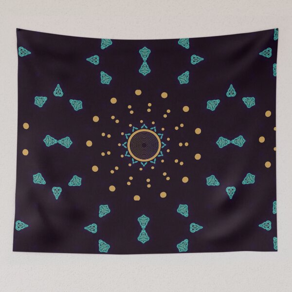 Item preview, Green & Gold Starpoint Pattern designed and sold by LifeLikeDesigns.