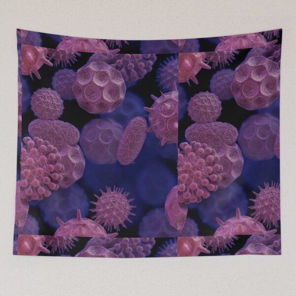 Item preview, PURPLE BACTERIA VIRUS CELLS Pattern MICROSCOPIC CELLS Image PHOTO ...Micro designed and sold by Hippiesole.
