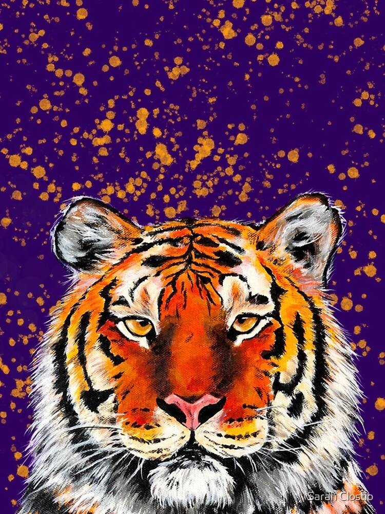“Purple and Gold Tiger” iPhone Case & Cover by Sarahmclostio | Redbubble