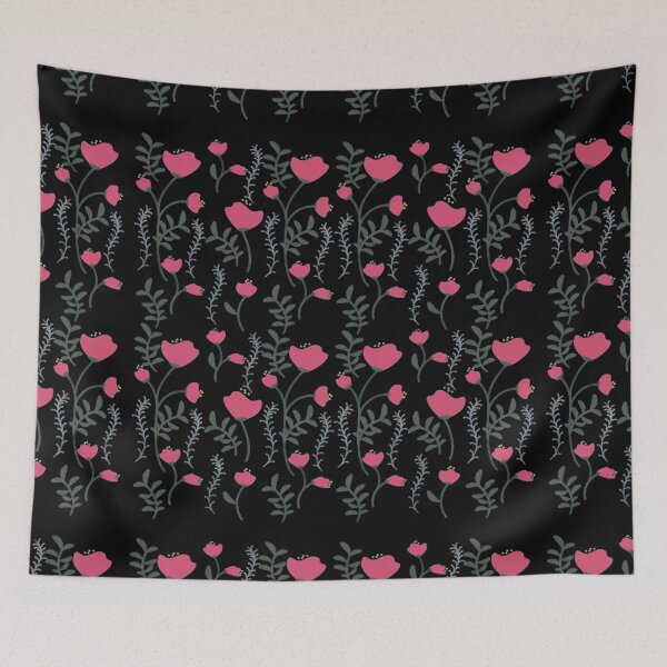 Item preview, Pretty Red rose pattern in Blck designed and sold by Shineyarts.