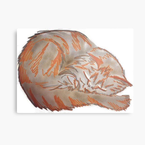 Darker Harley Kittenson sleeps Metal Print