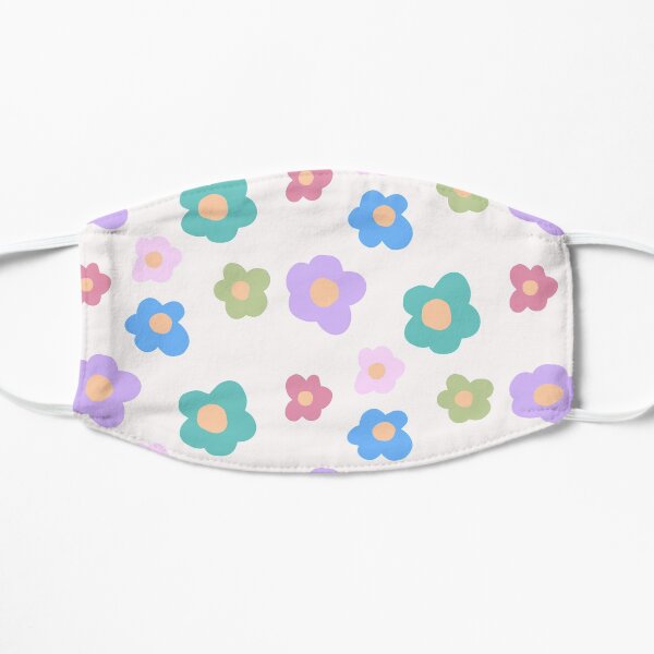 CUTE KAWAII COTTAGECORE FLOWERS 80S RAINBOW Y2K 2000S nostalgia print Mask