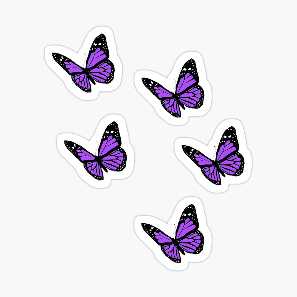 Purple Butterfly Sticker for Sale by piperbrantley  Butterfly art,  Butterfly art painting, Butterfly wallpaper