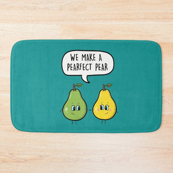 Item preview, We Make A Pearfect Pear - Cute Food Cartoon Love Pun designed and sold by LEFDDesigns.