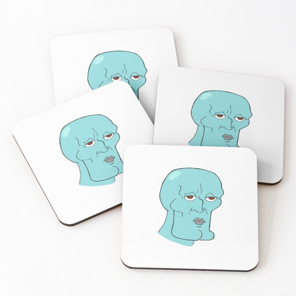Item preview, Handsome Squidward, white block design—Spongebob Squarepants designed and sold by thepremedtread.