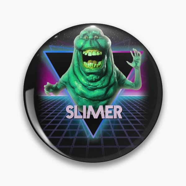 Item preview, Slimer Ghostbusters Retro 80s Neon Landscape designed and sold by Bevatron.