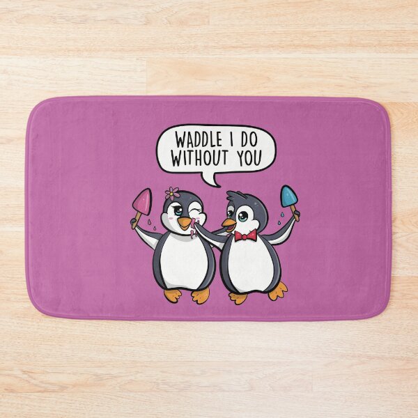 Item preview, Waddle I Do Without You - Cute Penguins Cartoon Love Pun designed and sold by LEFDDesigns.