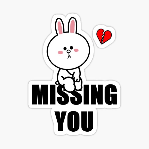 Lindo cony extrañándote Pegatina