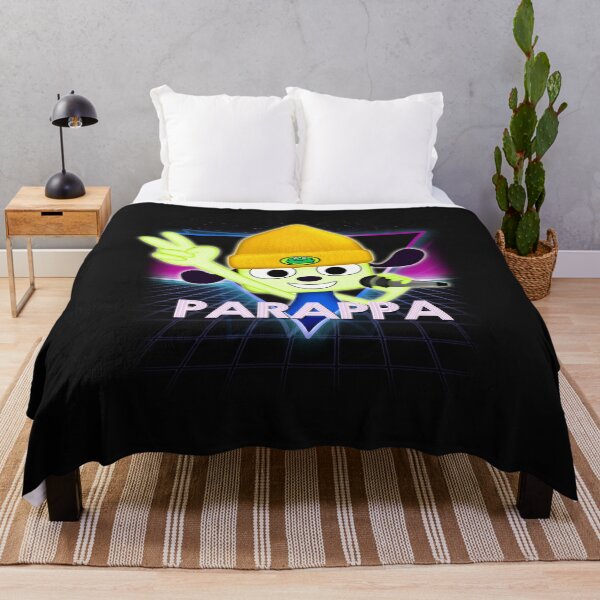 Aperçu de l'œuvre PaRappa The Rapper Retro 80s Neon Landscape créée et vendue par Bevatron.