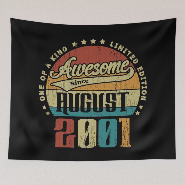 Item preview, Vintage August 2001 One Of A Kind Awesome Since August 2001 19th Birthday Gift 19 Years Old designed and sold by Takatv.