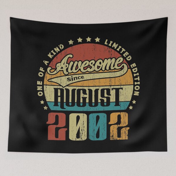 Item preview, Vintage August 2002 One Of A Kind Awesome Since August 2002 18th Birthday Gift 18 Years Old designed and sold by Takatv.