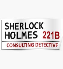 Sherlock Holmes Street Sign Poster
