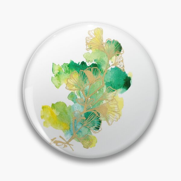 Item preview, Watercolor Ginkgo - Ginko leaves designed and sold by Flint &   Fern.