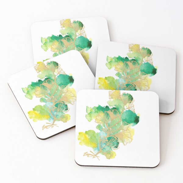 Item preview, Watercolor Ginkgo - Ginko leaves designed and sold by Flint &   Fern.