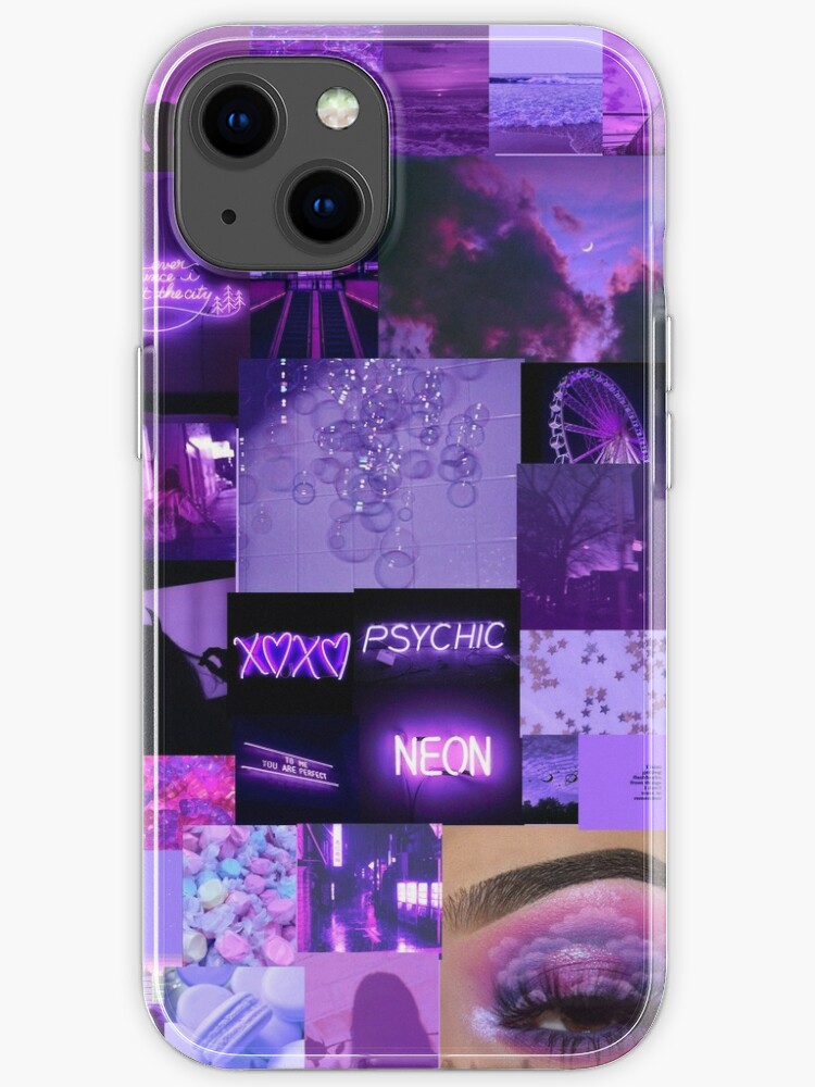 Purple Aesthetic Collage Iphone Case For Sale By Lilacstickerss Redbubble